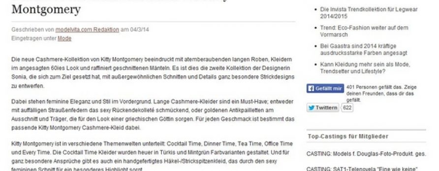 GREAT PRESS REVIEW ON A LIFESTYLE/FASHION BLOG IN GERMANY