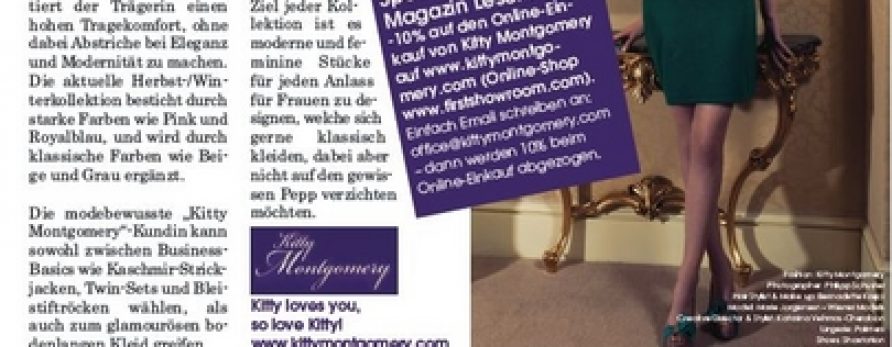 KITTY MONTGOMERY FEATURED IN THE LIFESTYLE MAGAZINE
