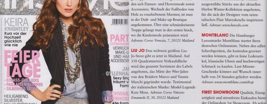 KITTY MONTGOMERY FEATURED IN THE INSTYLE MAGAZINE GERMANY
