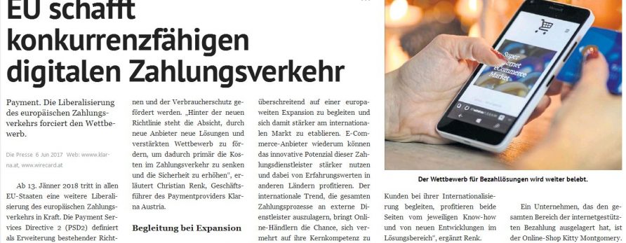 Kitty Montgomery featured in the “Die Presse” newspaper!
