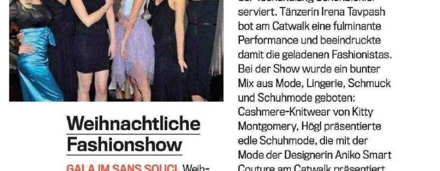 Kitty Montgomery featured in the trend Magazine at the XMAS Fashion Luxury Gala