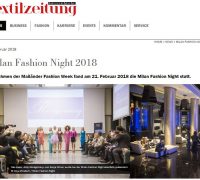 Kitty Montgomery at Milan Fashion Night during Milan Fashion Week – featured in the Textilzeitung